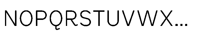 Cluster Edge Extralight Font UPPERCASE