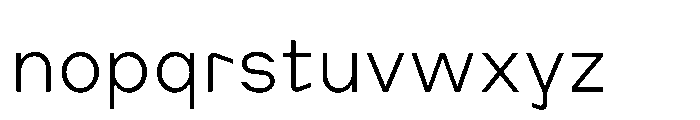 Cluster Edge Extralight Font LOWERCASE
