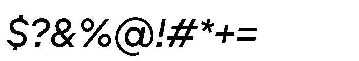 Cluster Edge Regular Italic Font OTHER CHARS