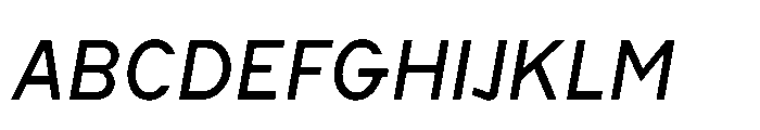Cluster Edge Regular Italic Font UPPERCASE
