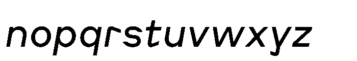 Cluster Edge Regular Italic Font LOWERCASE