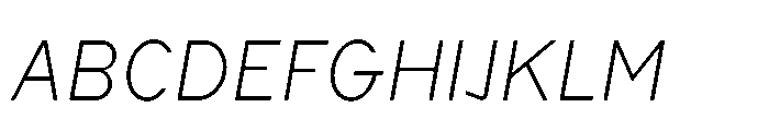 Cluster Edge Thin Italic Font UPPERCASE