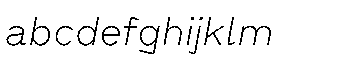 Cluster Edge Thin Italic FONT