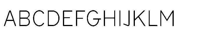 Cluster Edge Thin Font UPPERCASE