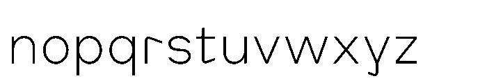 Cluster Edge Thin Font LOWERCASE