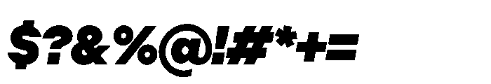 Cluster Edge Tight Black Italic Font OTHER CHARS
