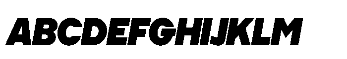 Cluster Edge Tight Black Italic Font UPPERCASE