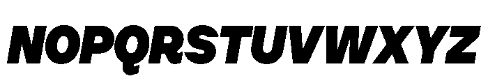 Cluster Edge Tight Black Italic Font UPPERCASE