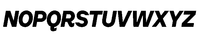 Cluster Edge Tight Bold Italic Font UPPERCASE