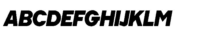 Cluster Edge Tight Extrabold Italic Font UPPERCASE