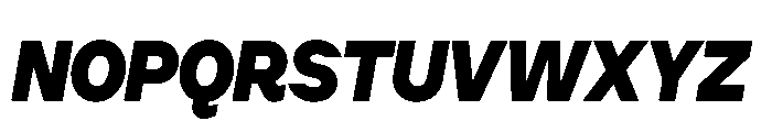 Cluster Edge Tight Extrabold Italic Font UPPERCASE