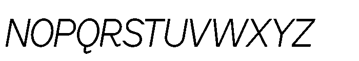 Cluster Edge Tight Extralight Italic Font UPPERCASE