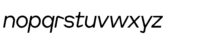Cluster Edge Tight Light Italic Font LOWERCASE