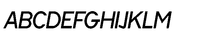 Cluster Edge Tight Regular Italic Font UPPERCASE