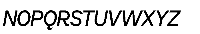 Cluster Edge Tight Regular Italic Font UPPERCASE