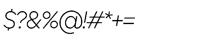 Cluster Edge Tight Thin Italic Font OTHER CHARS