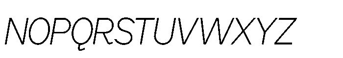Cluster Edge Tight Thin Italic Font UPPERCASE