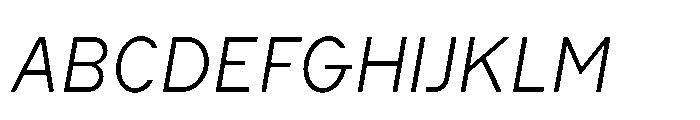 Cluster Extralight Italic Font UPPERCASE