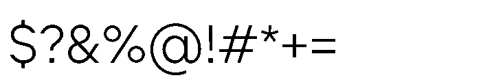 Cluster Extralight Font OTHER CHARS