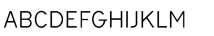 Cluster Extralight Font UPPERCASE