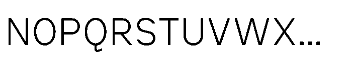 Cluster Extralight Font UPPERCASE