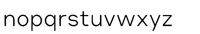 Cluster Extralight Font LOWERCASE