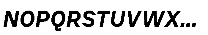 Cluster Semibold Italic Font UPPERCASE