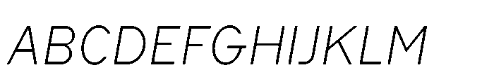 Cluster Thin Italic Font UPPERCASE