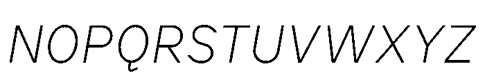 Cluster Thin Italic Font UPPERCASE