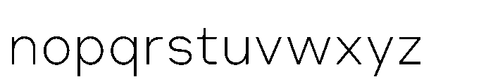 Cluster Thin Font LOWERCASE