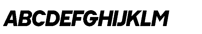 Cluster Tight Bold Italic Font UPPERCASE