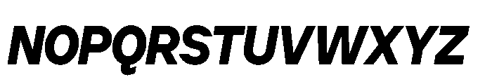 Cluster Tight Bold Italic Font UPPERCASE