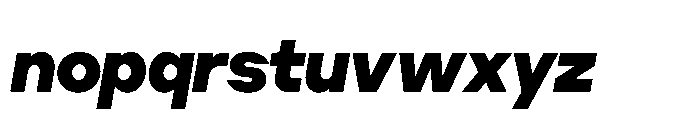 Cluster Tight Extrabold Italic Font LOWERCASE