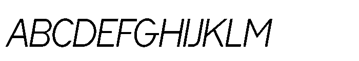 Cluster Tight Extralight Italic Font UPPERCASE