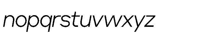 Cluster Tight Extralight Italic Font LOWERCASE