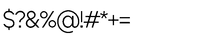 Cluster Tight Extralight Font OTHER CHARS
