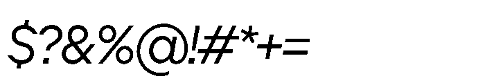 Cluster Tight Light Italic Font OTHER CHARS