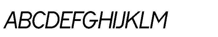 Cluster Tight Light Italic Font UPPERCASE