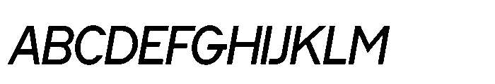 Cluster Tight Regular Italic Font UPPERCASE