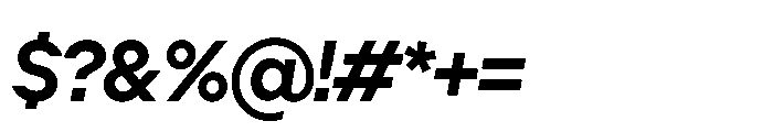 Cluster Tight Semibold Italic Font OTHER CHARS