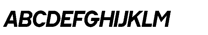 Cluster Tight Semibold Italic Font UPPERCASE