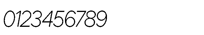 Cluster Tight Thin Italic Font OTHER CHARS