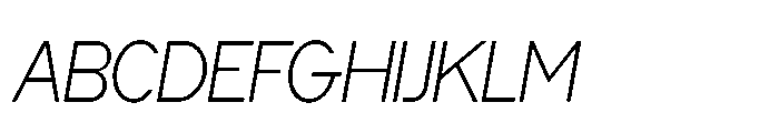 Cluster Tight Thin Italic Font UPPERCASE
