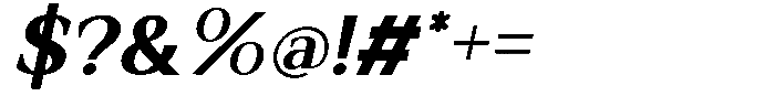 Clusty Bold Italic Font OTHER CHARS