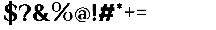 Clusty Bold Font OTHER CHARS