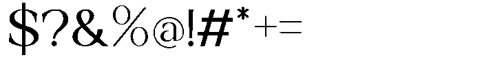 Clusty Regular Font OTHER CHARS