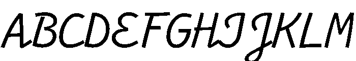 Clack Cursive Font UPPERCASE