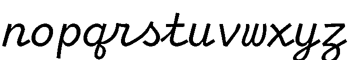 Clack Cursive Font LOWERCASE