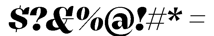 Clarinetta ExtraBoldItalic Font OTHER CHARS