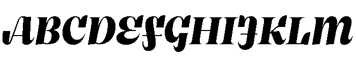 Clarinetta ExtraBoldItalic Font UPPERCASE